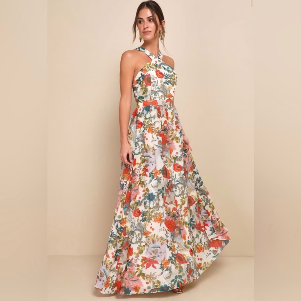 Lulu's Multicolor Floral Maxi Dress